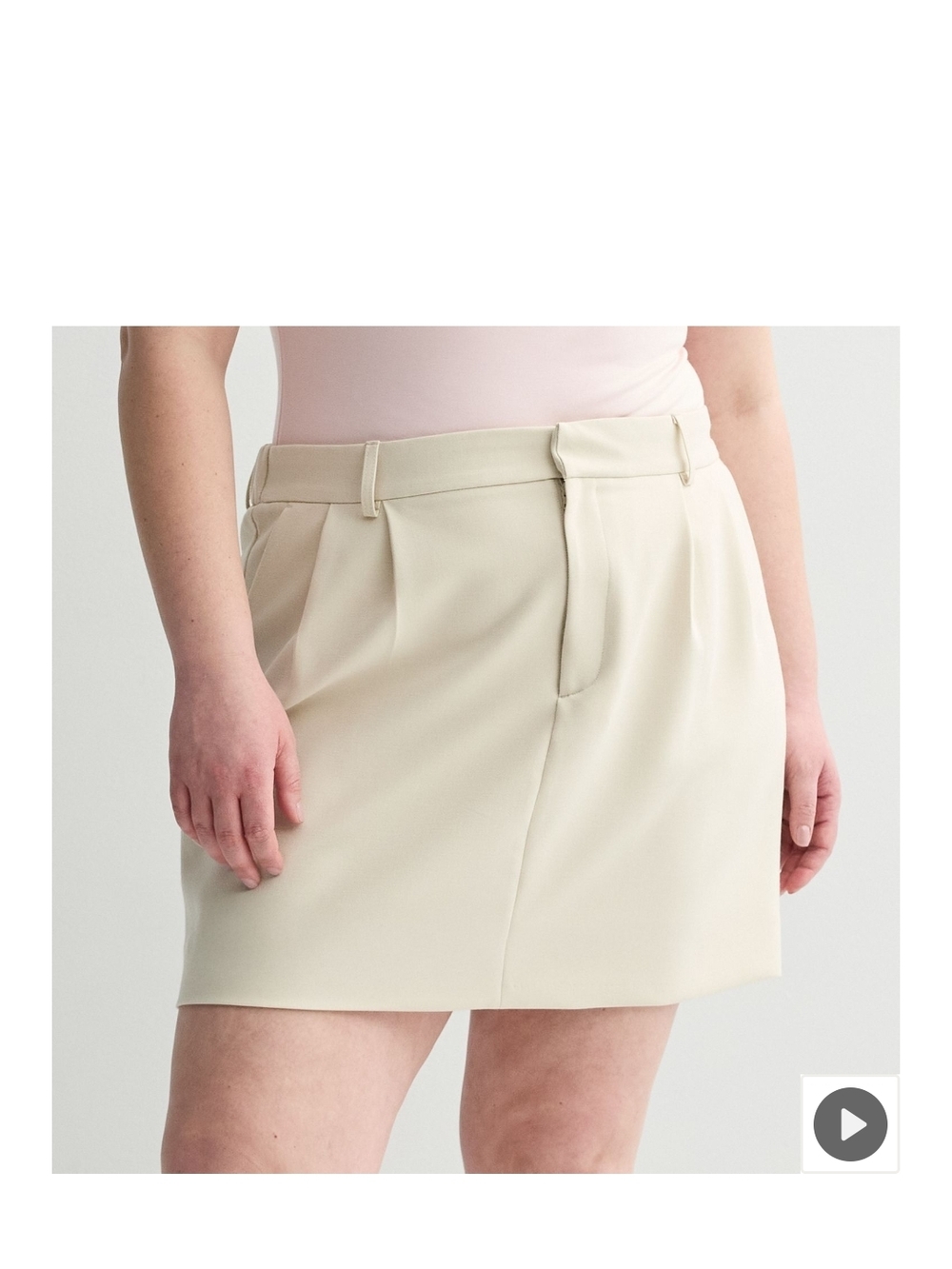 SO Womens High Rise Cream Mini Skirt Size XL